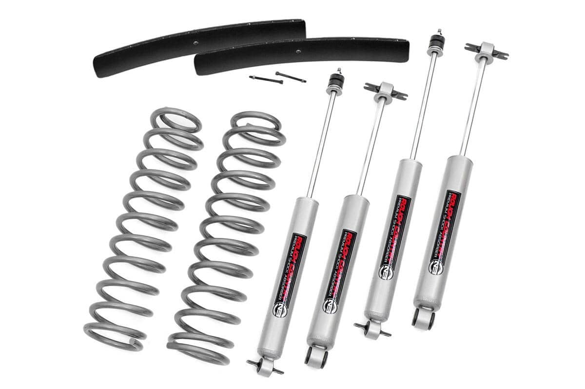Jeep Comanche Suspension Lift Kit - Front + Rear - Rough Country - 3 inch, N3 Shocks - '86-'92